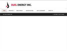 Tablet Screenshot of duelenergy.com